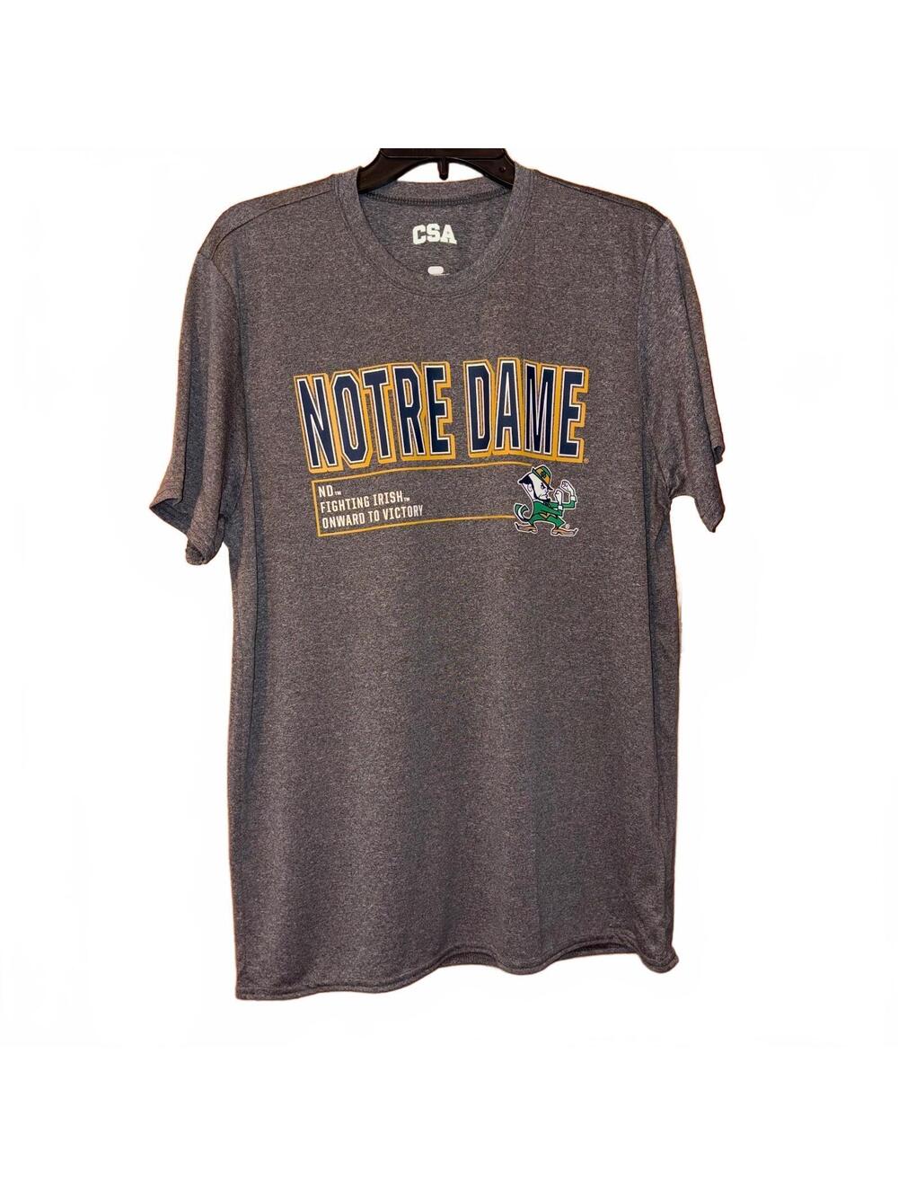 CSA Notre Dame Fighting Irish Gray Performance T-Shirt Large NWT College